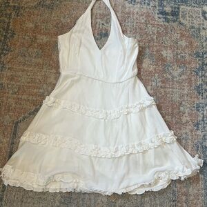Alter’d  State White Halter Dress with Ruffles size M  Boho, Gorgeous